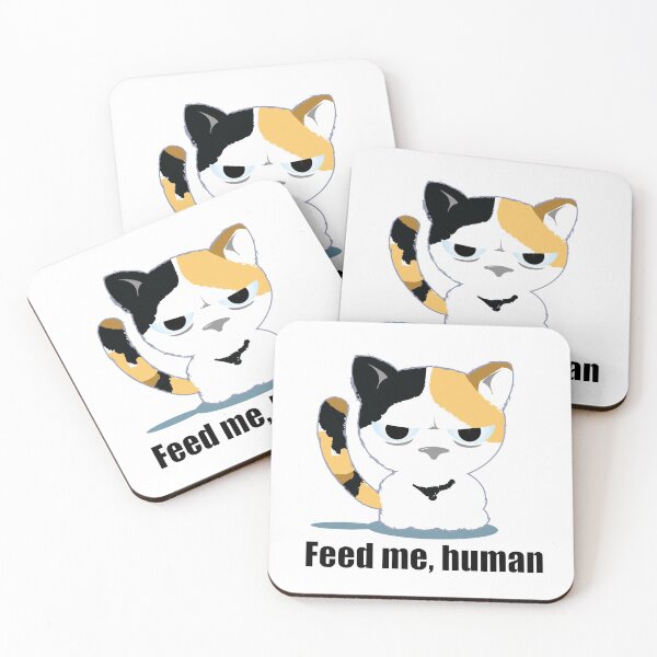 Item preview, Feed me human - Grumpy Cat Calico designed and sold by sunsunyy.