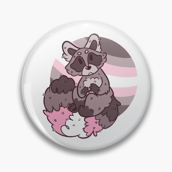 Item preview, Pride Raccoon DEMIGIRL designed and sold by Epoxxalypz.