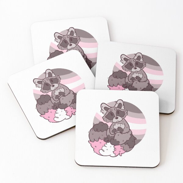 Item preview, Pride Raccoon DEMIGIRL designed and sold by Epoxxalypz.