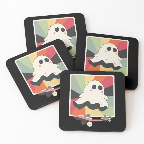 Item preview, Retro Ghost Skateboarding Halloween Graphic designed and sold by wdyoungblood.