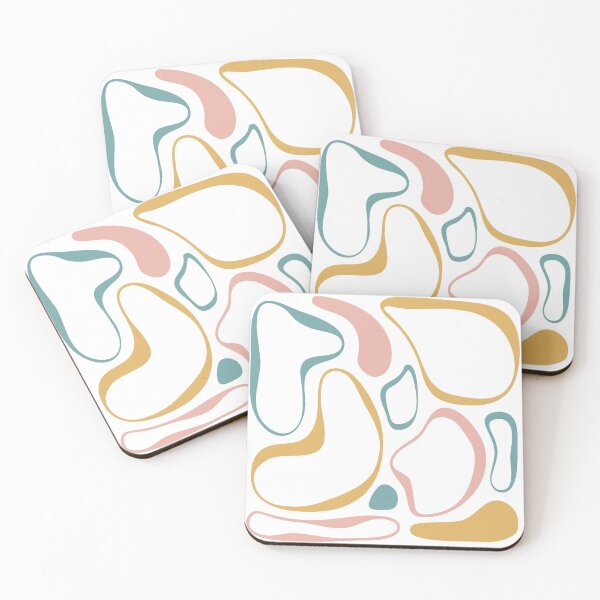 Item preview, Minimalist art with colored rounded shapes designed and sold by parkinsmack.