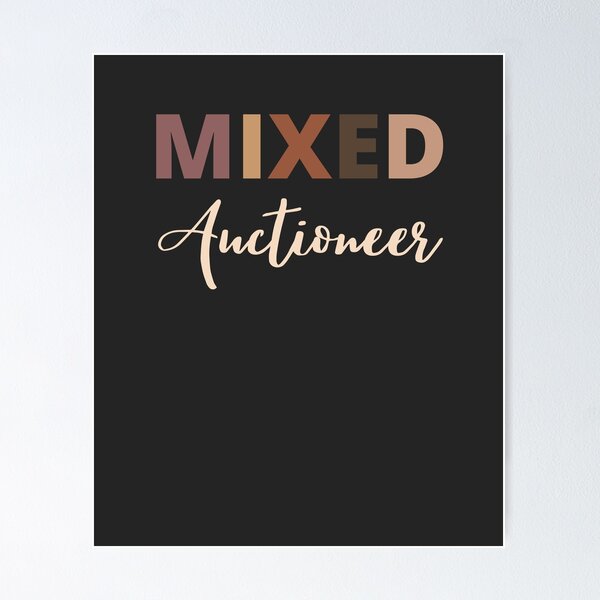 Item preview, Mixed Race Auctioneer designed and sold by LAST WEEK'S STOLEN AESTHETICS.
