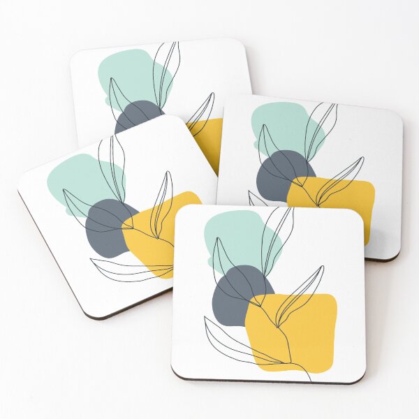 Item preview, Leaf line work | Mid century modern minimalist art designed and sold by PomegreeStudio.