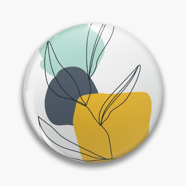 Item preview, Leaf line work | Mid century modern minimalist art designed and sold by PomegreeStudio.