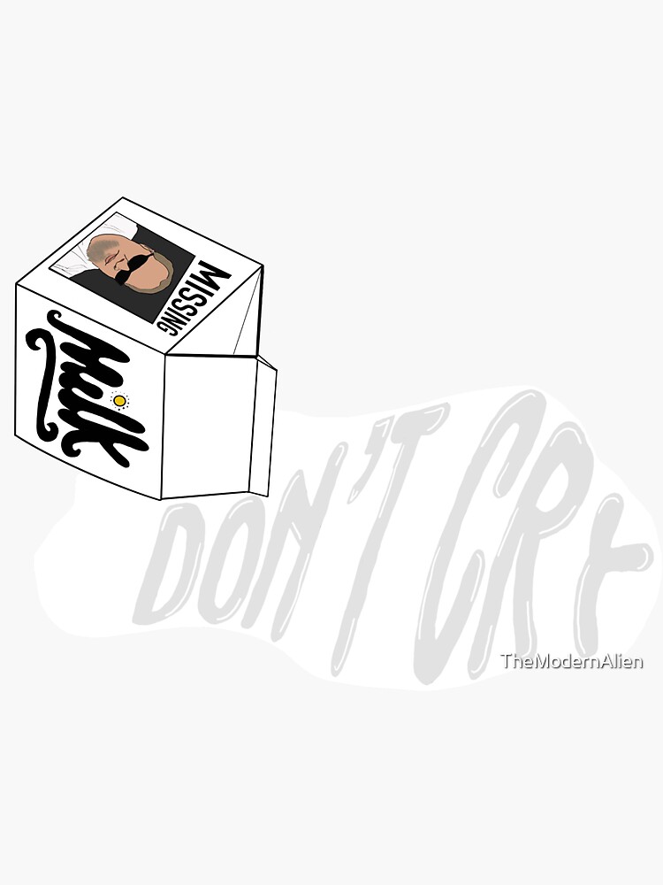 "Dont Cry Over Spilt Milk" Sticker for Sale by TheModernAlien Redbubble