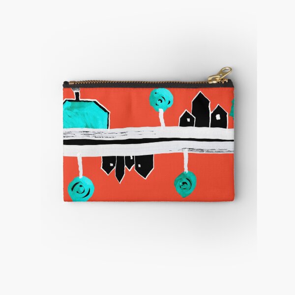 Item preview, Little Village by the Road on Orange "Paper Drawings/Paintings"  designed and sold by Istvan Ocztos.