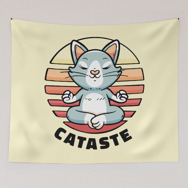 Item preview, Cataste Funny Cat Yoga Meditation Seated Pose designed and sold by larspat.