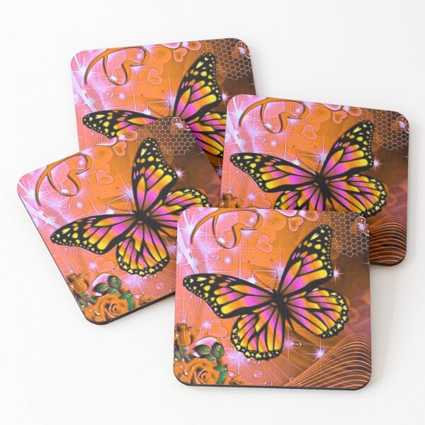 Item preview, Shiny orange butterfly love designed and sold by NexusArts.