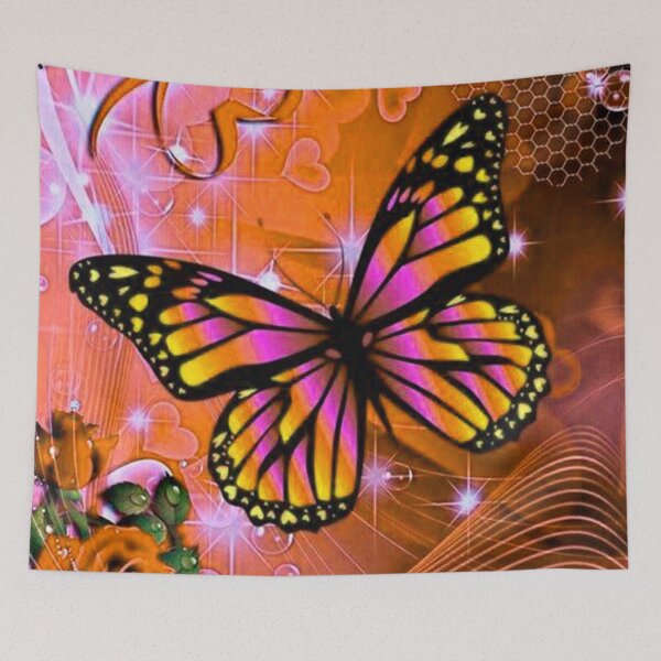 Item preview, Shiny orange butterfly love designed and sold by NexusArts.