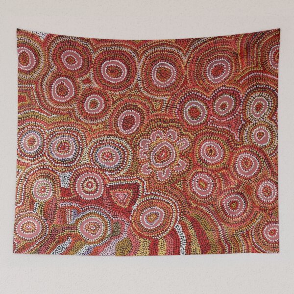 Item preview, Australian Aboriginal Art Dots in Orange, Red & White designed and sold by zrvby.