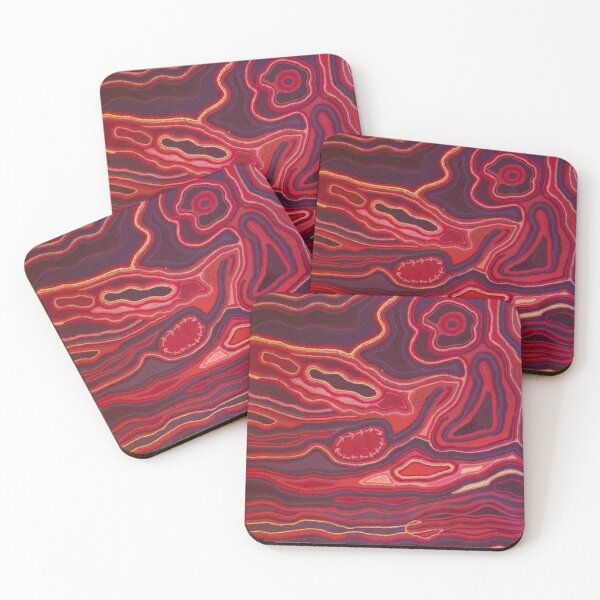 Item preview, Australian Aboriginal Art Design Purple, Red & Yellow designed and sold by zrvby.