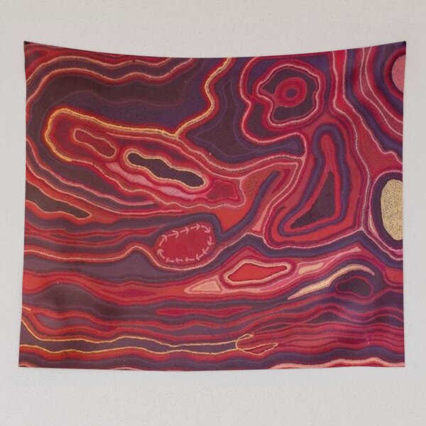 Item preview, Australian Aboriginal Art Design Purple, Red & Yellow designed and sold by zrvby.