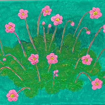Artwork thumbnail, Pink Alpine flowers by Ruth Breen Artwork