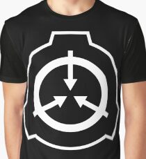 SCP Foudation Logo - White on Black Graphic T-Shirt