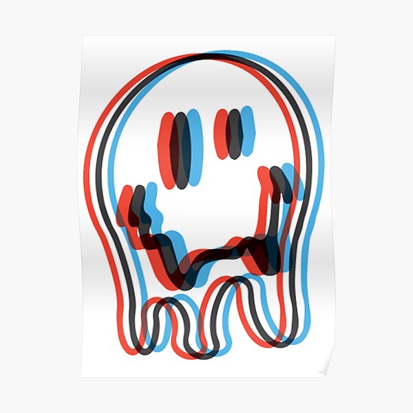 Melting Smiley Face Posters For Sale Redbubble