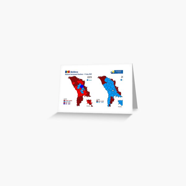 Moldova (2019 and 2021 National Parliament Elections) Greeting Card