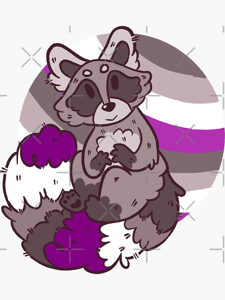 Smiling Pride Raccoon Asexual Sticker For Sale By Epoxxalypz Redbubble 1345