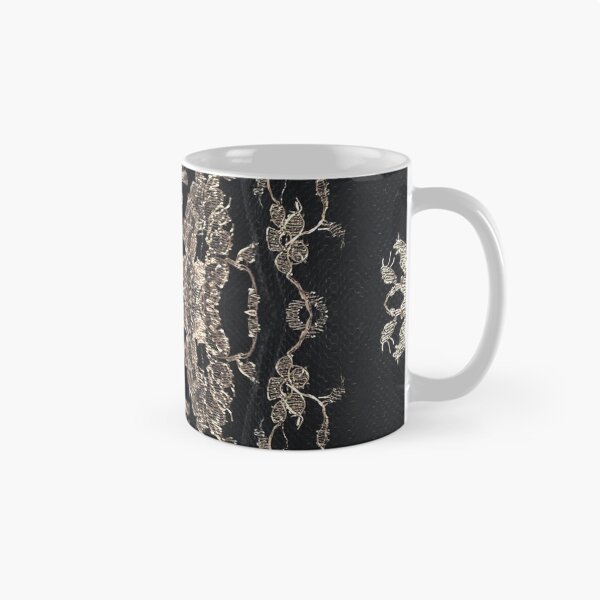 Item preview, Black and Gold Symmetric Floral Lace Pattern  designed and sold by LaceySkies.