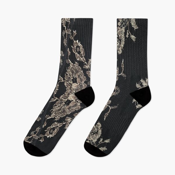 Item preview, Black and Gold Symmetric Floral Lace Pattern  designed and sold by LaceySkies.