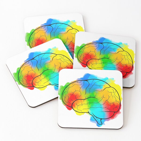 Item preview, brain rainbow colors neuro designed and sold by LavrushaArt.