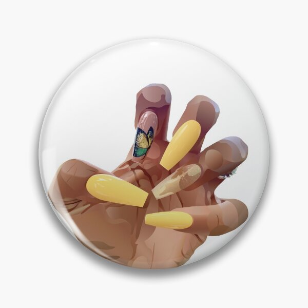 Item preview, Butterfly Yellow Acrylic Nails designed and sold by emiliapapaya.