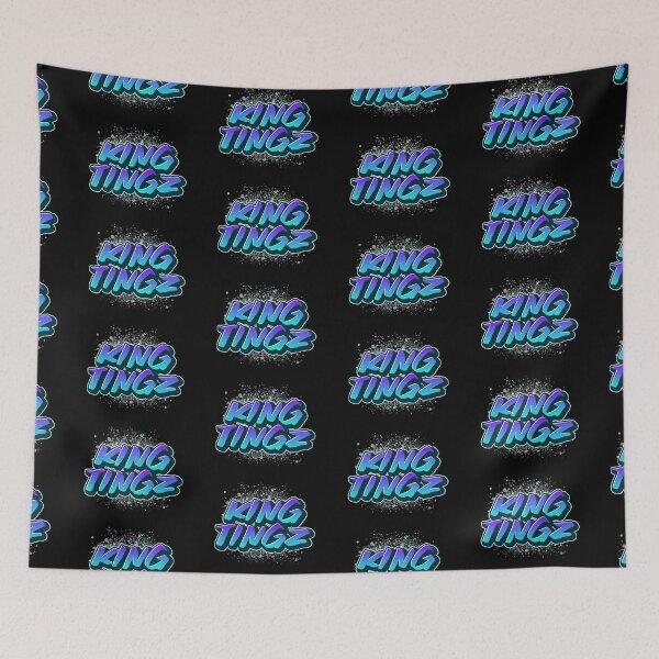 Item preview, king tingz fun blue purple graffiti design designed and sold by CreatedbyJR.