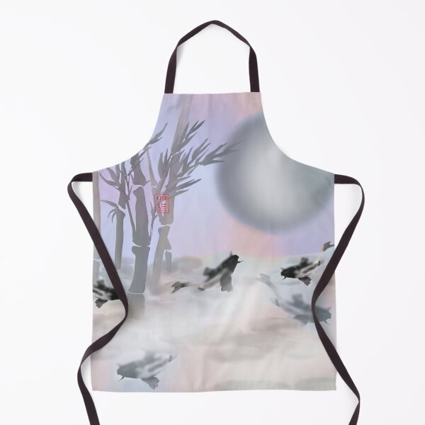 Item preview, Bamboo and japanese koi carp pink watercolor sumi-e designed and sold by CuisineCat.
