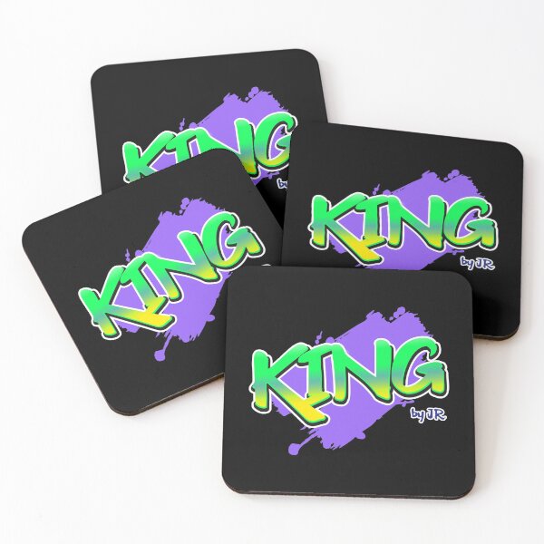 Item preview, king green purple graffiti design designed and sold by CreatedbyJR.