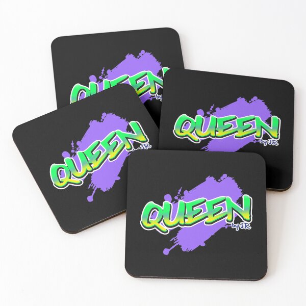 Item preview, Queen green purple graffiti design designed and sold by CreatedbyJR.