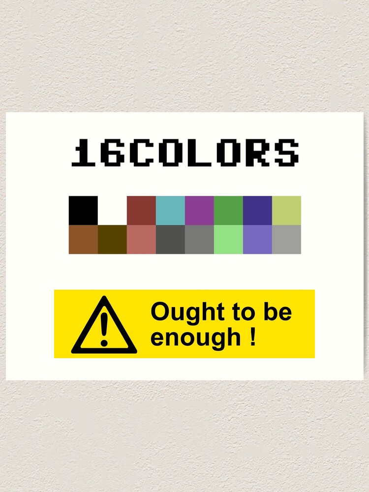 Commodore 64 Color Palette Art Print By Zapposh Redbubble