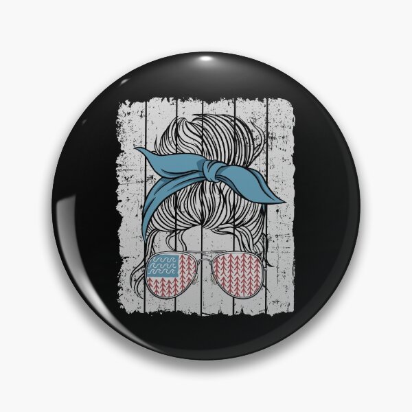 Item preview, Lake Life Messy Bun Women American Flag Sunglasses Funny Lake Life designed and sold by Stronzi.