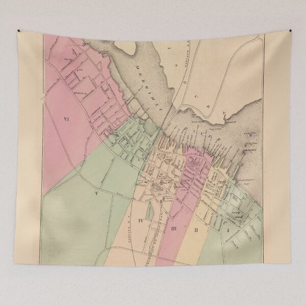 Item preview, Old Newburyport MA Map (1871) Vintage Clipper City Massachusetts Atlas designed and sold by BravuraMedia.