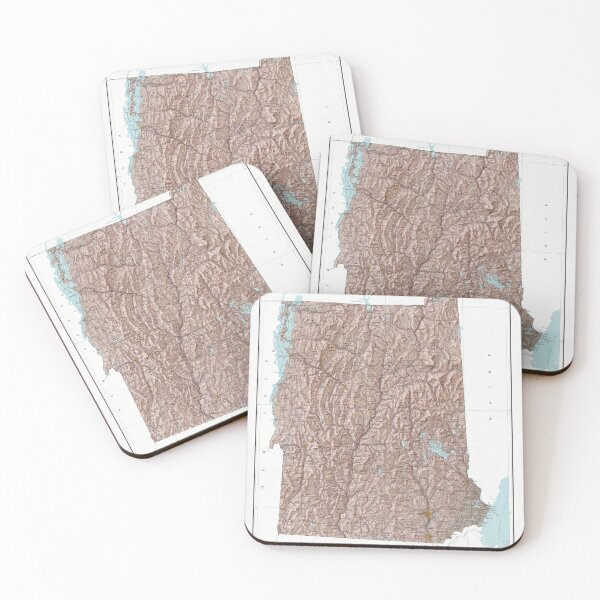 Item preview, New Hampshire & Vermont Relief Map (1976) NH and VT Topography Atlas designed and sold by BravuraMedia.