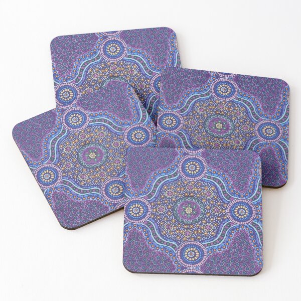 Item preview, Australian Aboriginal Art Dots in Purple  designed and sold by zrvby.