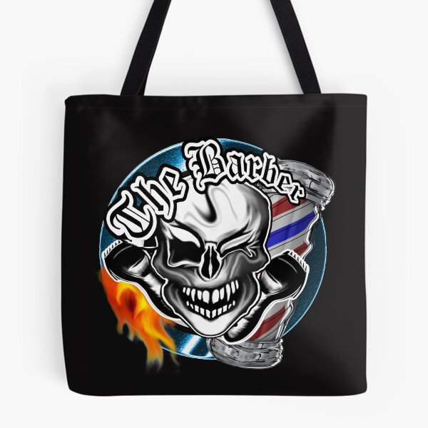 Item preview, Barber Skull with Flaming Razor designed and sold by sdesiata.