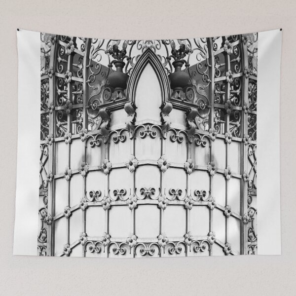 Item preview, White Ornamental Architecture Gate Pattern in Munich, Germany designed and sold by LaceySkies.