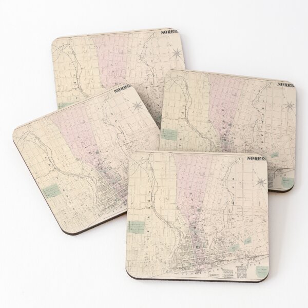 Item preview, Old Norristown PA Map (1871) Vintage Pennsylvania City & Street Atlas designed and sold by BravuraMedia.
