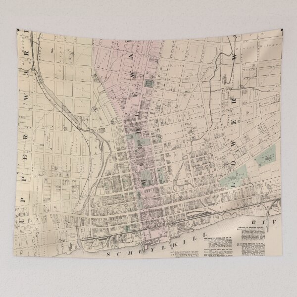 Item preview, Old Norristown PA Map (1871) Vintage Pennsylvania City & Street Atlas designed and sold by BravuraMedia.
