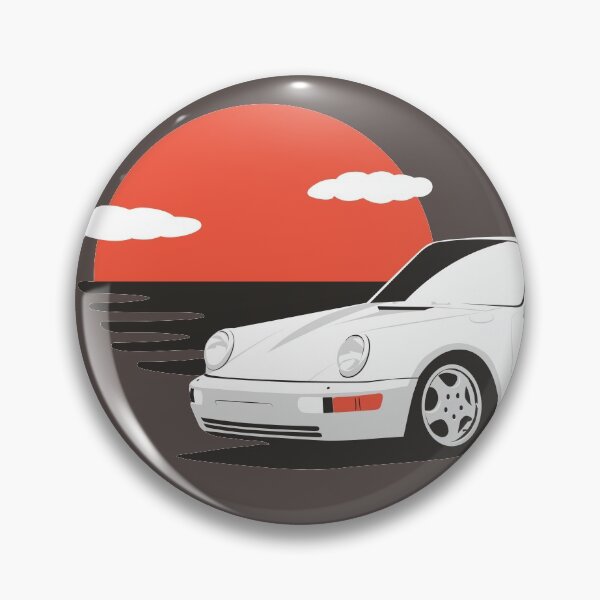 Item preview, Beach Sunset with German aircooled sports car - dark brown background designed and sold by ApexFibers.