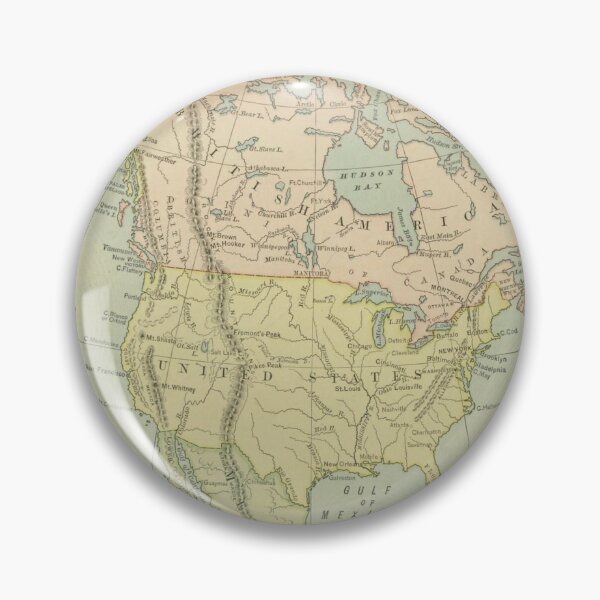 Item preview, Old North America Map (1877) Vintage US, Canada and Mexico Atlas designed and sold by BravuraMedia.