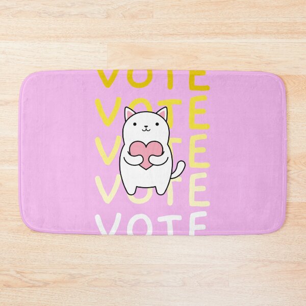 Item preview, VOTE cat pink yellow cute kitten love gradient artwork designed and sold by CreatedbyJR.