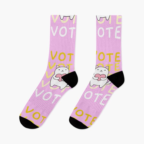 Item preview, VOTE cat pink yellow cute kitten love gradient artwork designed and sold by CreatedbyJR.