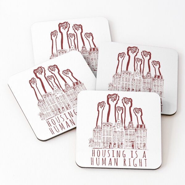 Item preview, Housing Is A Human Right - End Homelessness, Leftist, Socialist, Anti Capitalist designed and sold by SpaceDogLaika.