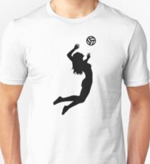 Volleyball jumping girl woman Unisex T-Shirt
