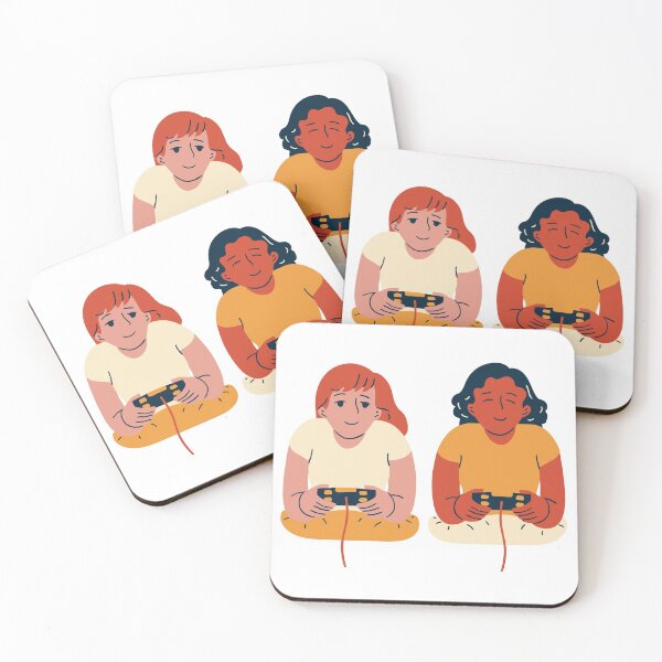 Item preview, best friends: Girls Playing Video Game designed and sold by MIDDLX.