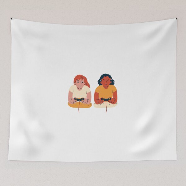 Item preview, best friends: Girls Playing Video Game designed and sold by MIDDLX.