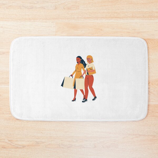 Item preview, best friends: Girls Shopping Illustration designed and sold by MIDDLX.