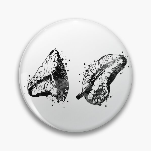 Item preview, Adrenal Gland Black and White Anatomy Drawing designed and sold by LotusGifts.