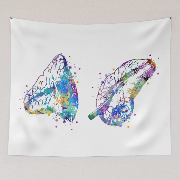 Item preview, Adrenal Gland Watercolor Anatomy Drawing designed and sold by LotusGifts.