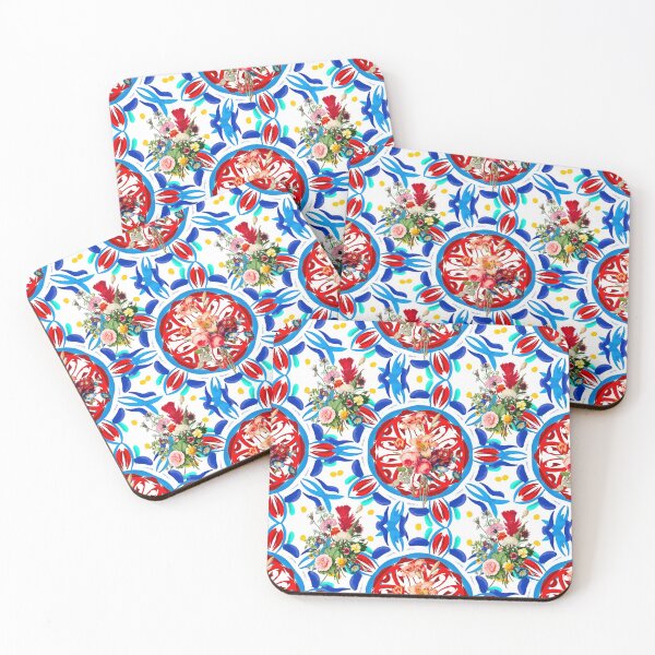 Item preview, Summer citrus ,boho,floral Mediterranean style ,lemon fruit pattern  designed and sold by MariaMarinova.